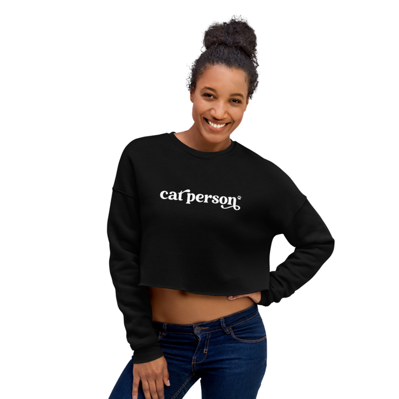 CatCafe Lounge Los Angeles, Cat Themed Crop Sweatshirt